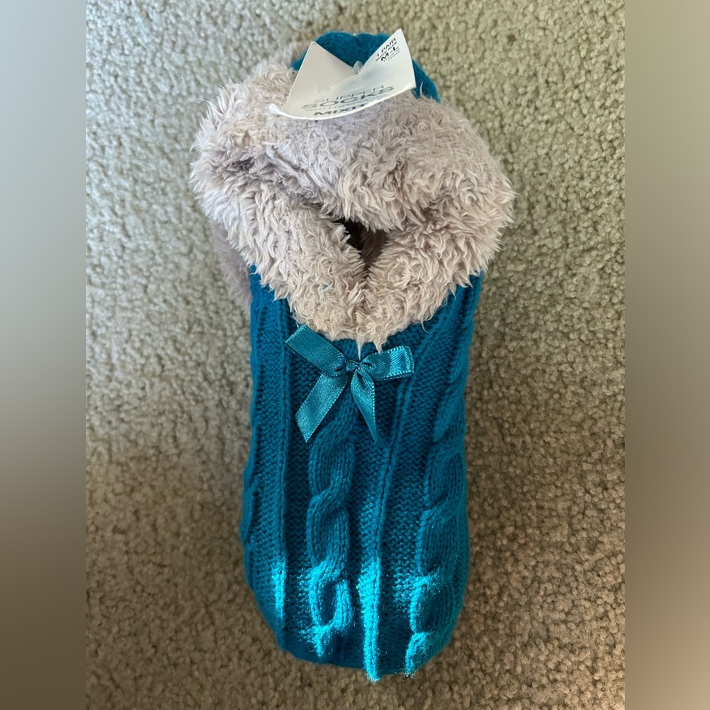Mixit Turquoise Blue Slipper Socks
